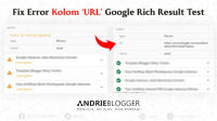 Cara Memperbaiki Error Author Kolom ‘URL’ pada tools Google Rich Result Test